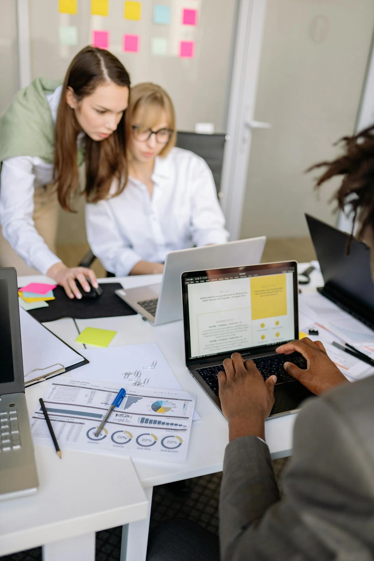 The team strategising on a Google ad campaign